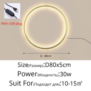 New Modern LED Wall Lights Circle Background Decoration Lamps