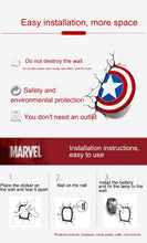 Load image into Gallery viewer, 3D Marvel Avengers Series LED Wall Lamp Iron Man Captain America Night Light