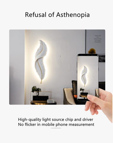 Image of Led Feather Wall Lamp