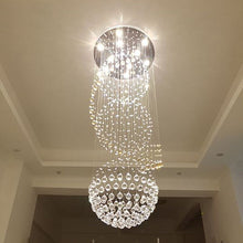 Load image into Gallery viewer, Modern Spiral LED Crystal Chandelier