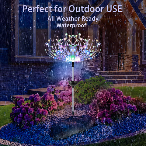 Image of Garden Solar Firework Waterproof LED Lights