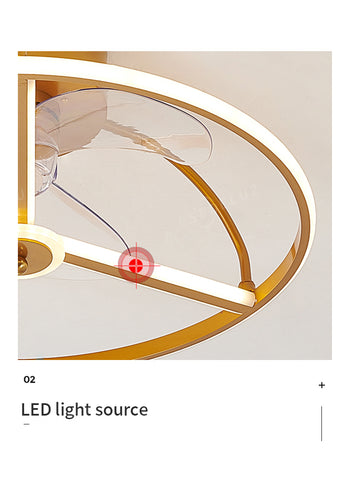 Image of Modern Minimalist LED Ceiling Fan Lamp
