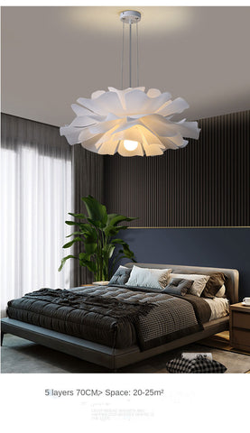Image of Petals Design Ceiling Bedroom Modern LED Chandelier on Sale