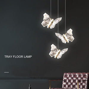 Modern Crystal LED Butterfly Pendant Lamp