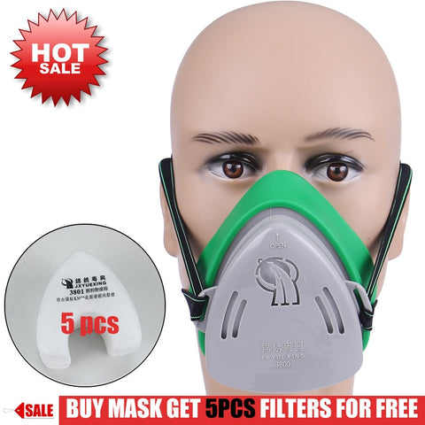 Image of Professional Dust Mask Work Safety Mask For Builder Carpenter