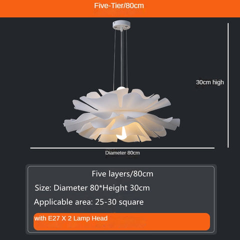 Image of Petals Design Ceiling Bedroom Modern LED Chandelier on Sale