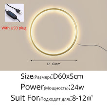 Load image into Gallery viewer, New Modern LED Wall Lights Circle Background Decoration Lamps