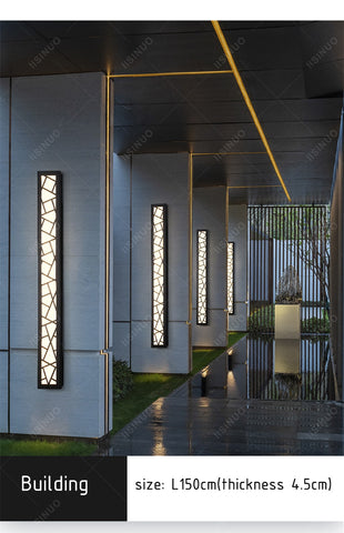 Image of Waterproof Outdoor Aluminum Wall Tall LED Lamp IP65
