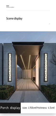Image of Waterproof Outdoor Aluminum Wall Tall LED Lamp IP65