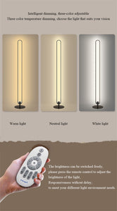 Modern Remote Control U Shape Floor Led Lamp