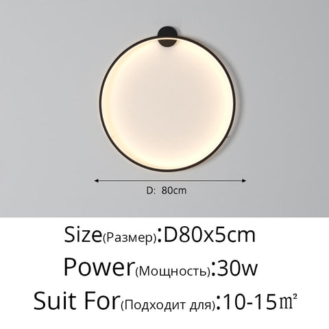 Image of New Modern LED Wall Lights Circle Background Decoration Lamps
