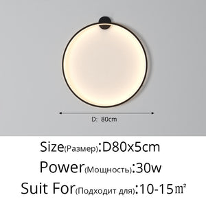 New Modern LED Wall Lights Circle Background Decoration Lamps