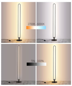 Modern Remote Control U Shape Floor Led Lamp