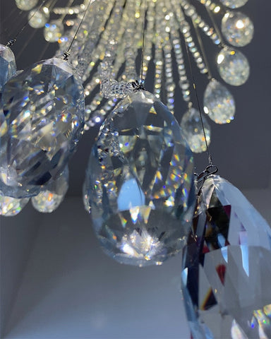 Image of Modern Luxury Large K9 Spiral Crystal Chandelier