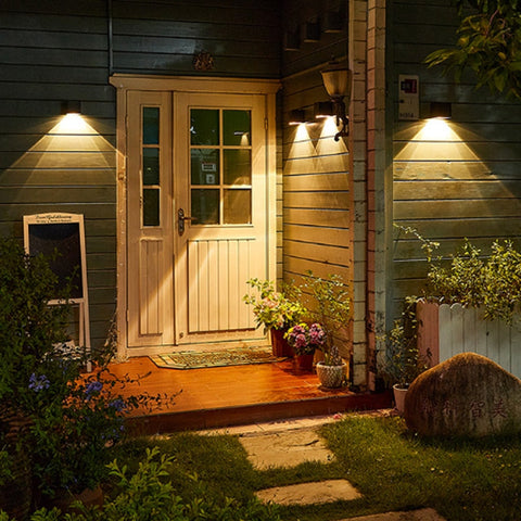 Image of LED Wall Lamp Solar Light Sunlight Sensor IP65 Waterproof
