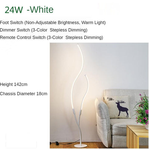 Image of Modern Tree Led Floor Lamp