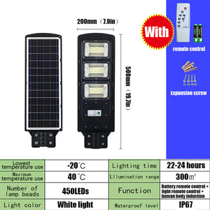 Solar Street Outdoor Light Lamp Panel With Remote Control