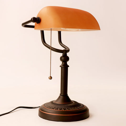 Image of Vintage Banker Table Lamp on Sale