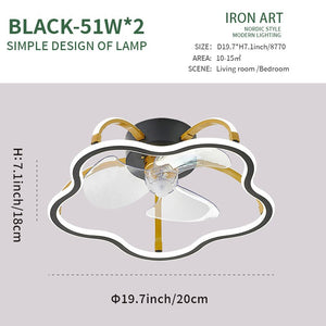 Modern Minimalist LED Ceiling Fan Lamp