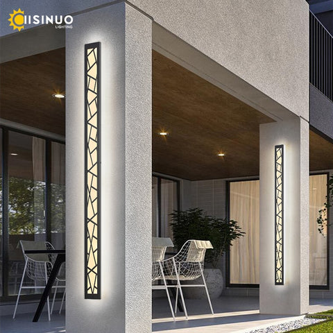 Image of Waterproof Outdoor Aluminum Wall Tall LED Lamp IP65