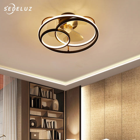 Image of Modern Minimalist LED Ceiling Fan Lamp