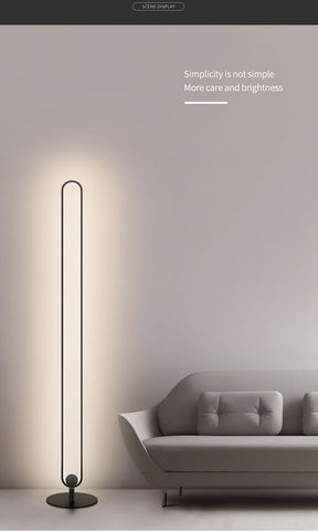 Image of Modern Remote Control U Shape Floor Led Lamp