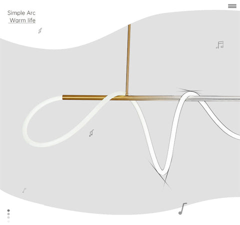 Image of Modern Golden Led Chandelier Shiny Line