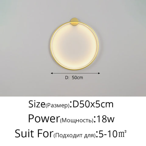 Image of New Modern LED Wall Lights Circle Background Decoration Lamps