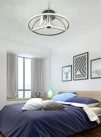 Image of Modern Minimalist LED Ceiling Fan Lamp