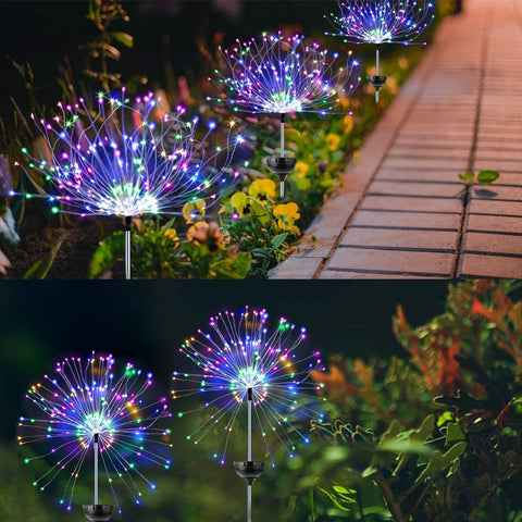 Image of Solar Garden Firework Waterproof LED Lights