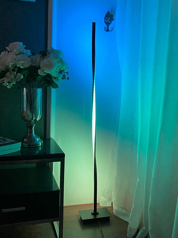 Image of Modern LED RGB Heliciform Floor Lamp