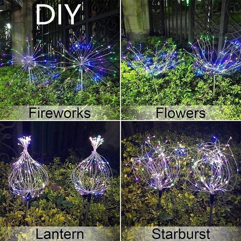 Image of Garden Solar Firework Waterproof LED Lights