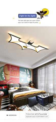 Image of Modern Led Batman Ceiling Lamp for Children Room