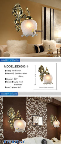 Image of Retro Led Wall Lamps For Bedroom Bedside