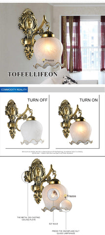 Image of Retro Led Wall Lamps For Bedroom Bedside