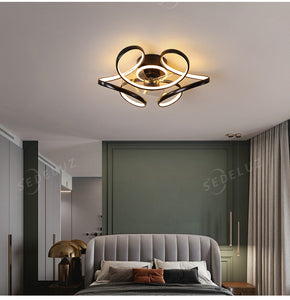 Modern Minimalist LED Ceiling Fan Lamp