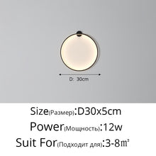 Load image into Gallery viewer, New Modern LED Wall Lights Circle Background Decoration Lamps