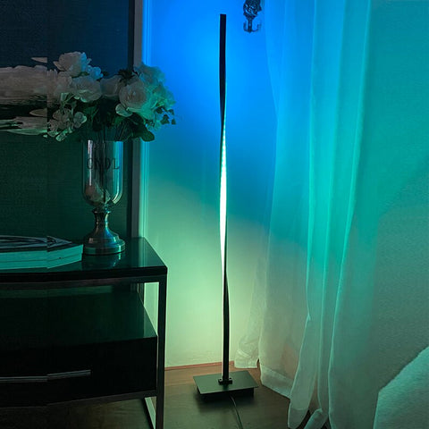 Image of Modern LED RGB Heliciform Floor Lamp