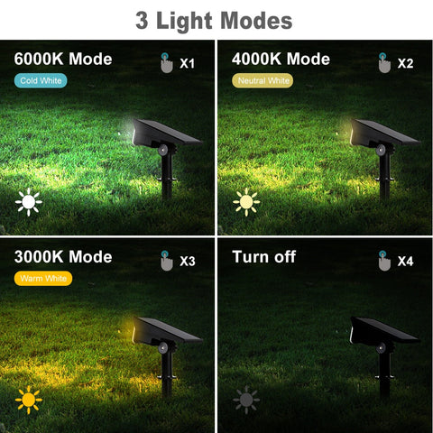 Image of Solar Power Landscape Spotlights Garden Light outdoor IP65 Spotlight