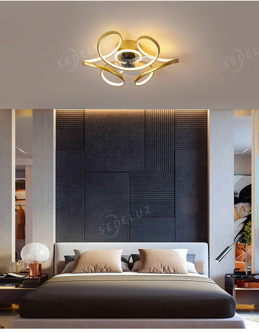 Image of Modern Minimalist LED Ceiling Fan Lamp