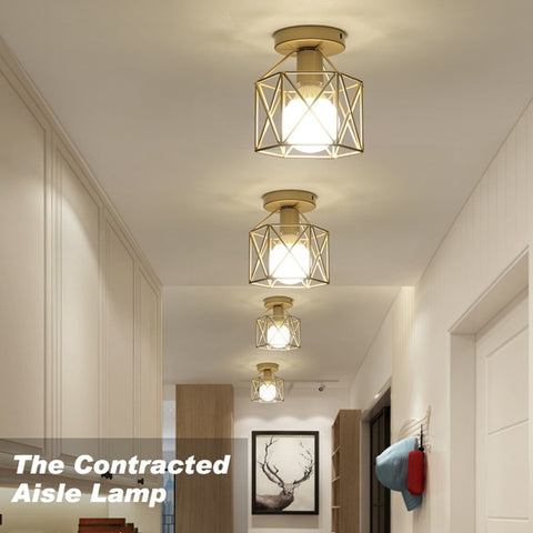 Image of Nordic Minimalism Gold Shade Ceiling Lights