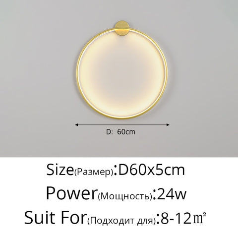 Image of New Modern LED Wall Lights Circle Background Decoration Lamps