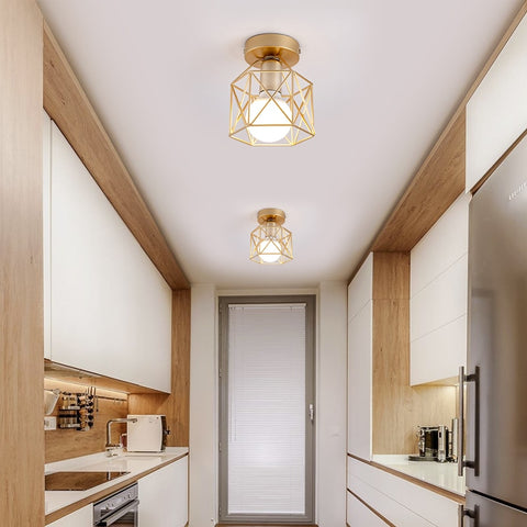 Image of Nordic Minimalism Gold Shade Ceiling Lights
