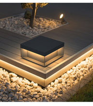 Load image into Gallery viewer, Solar LED Garden Light Outdoor Column Head Light Waterproof Street Light Fence Cap