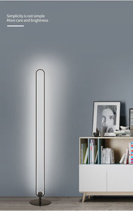 Modern Remote Control U Shape Floor Led Lamp