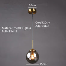 Load image into Gallery viewer, Retro Ball Chandelier Smoky Gray Amber Glass