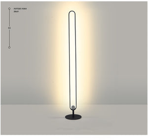 Modern Remote Control U Shape Floor Led Lamp