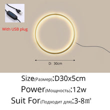 Load image into Gallery viewer, New Modern LED Wall Lights Circle Background Decoration Lamps