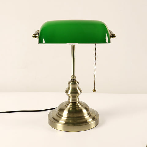 Image of Vintage Banker Table Lamp on Sale