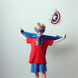 3D Marvel Avengers Series LED Wall Lamp Iron Man Captain America Night Light